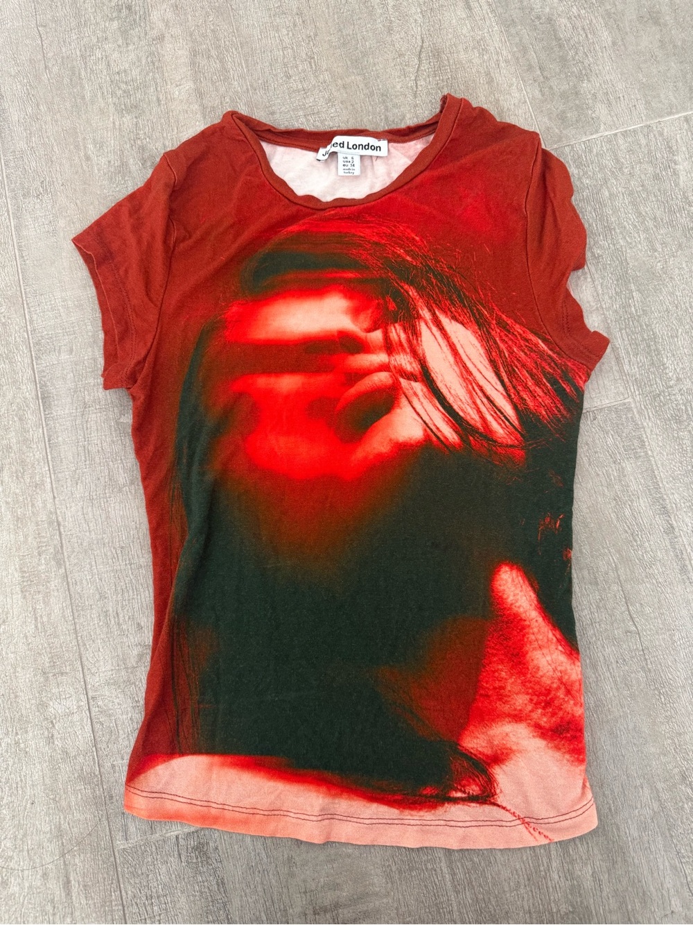 Jaded London Red and Black Print Tee